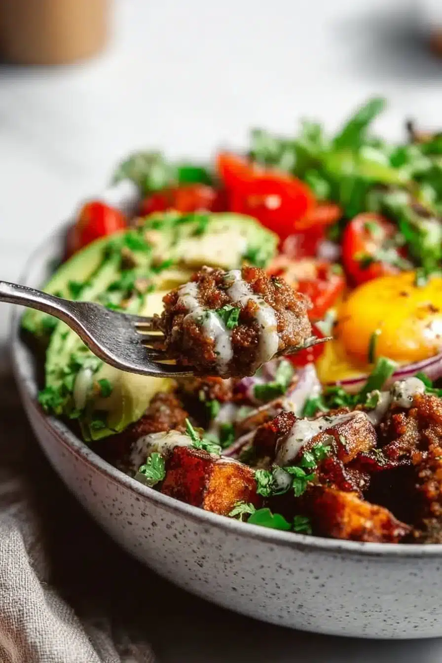 Loaded Paleo Burger Bowls