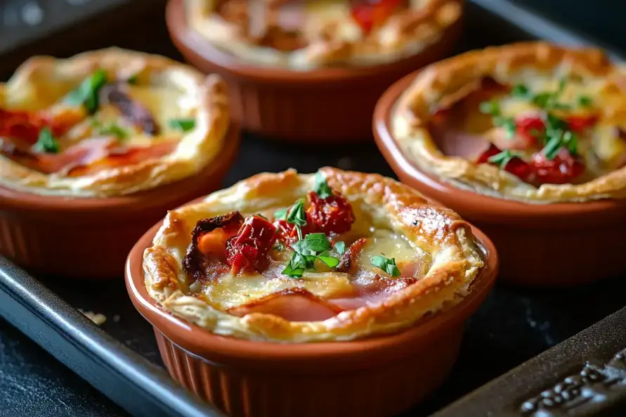 Panera Soufflé Recipe with golden crust, fluffy eggs, and melted cheese served in a ramekin.