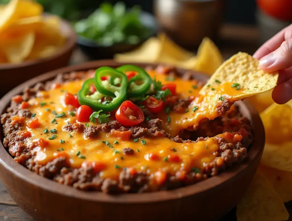 Homemade Beef Queso Dip Recipe