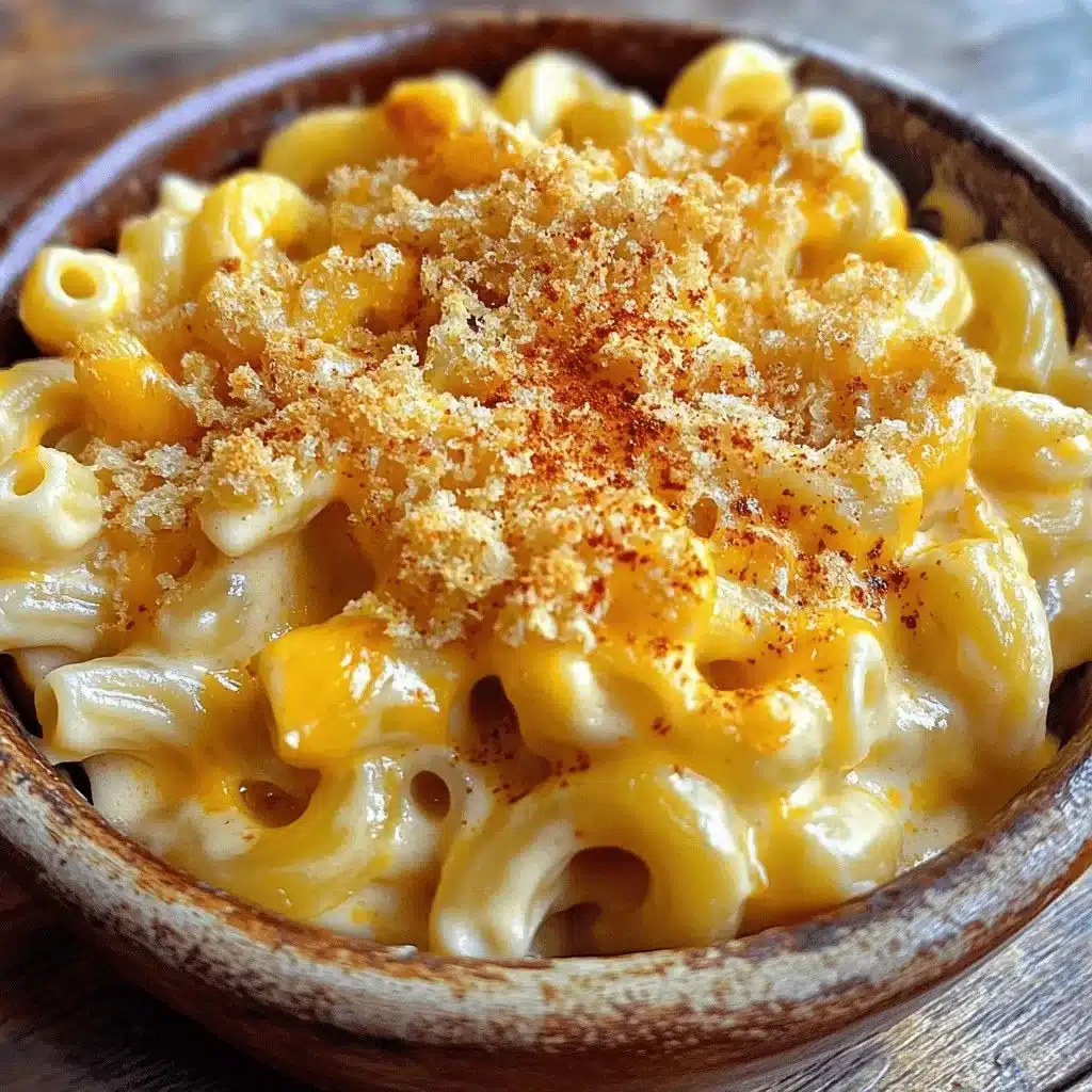 Delicious cheesy baked macaroni and cheese served in a baking dish
