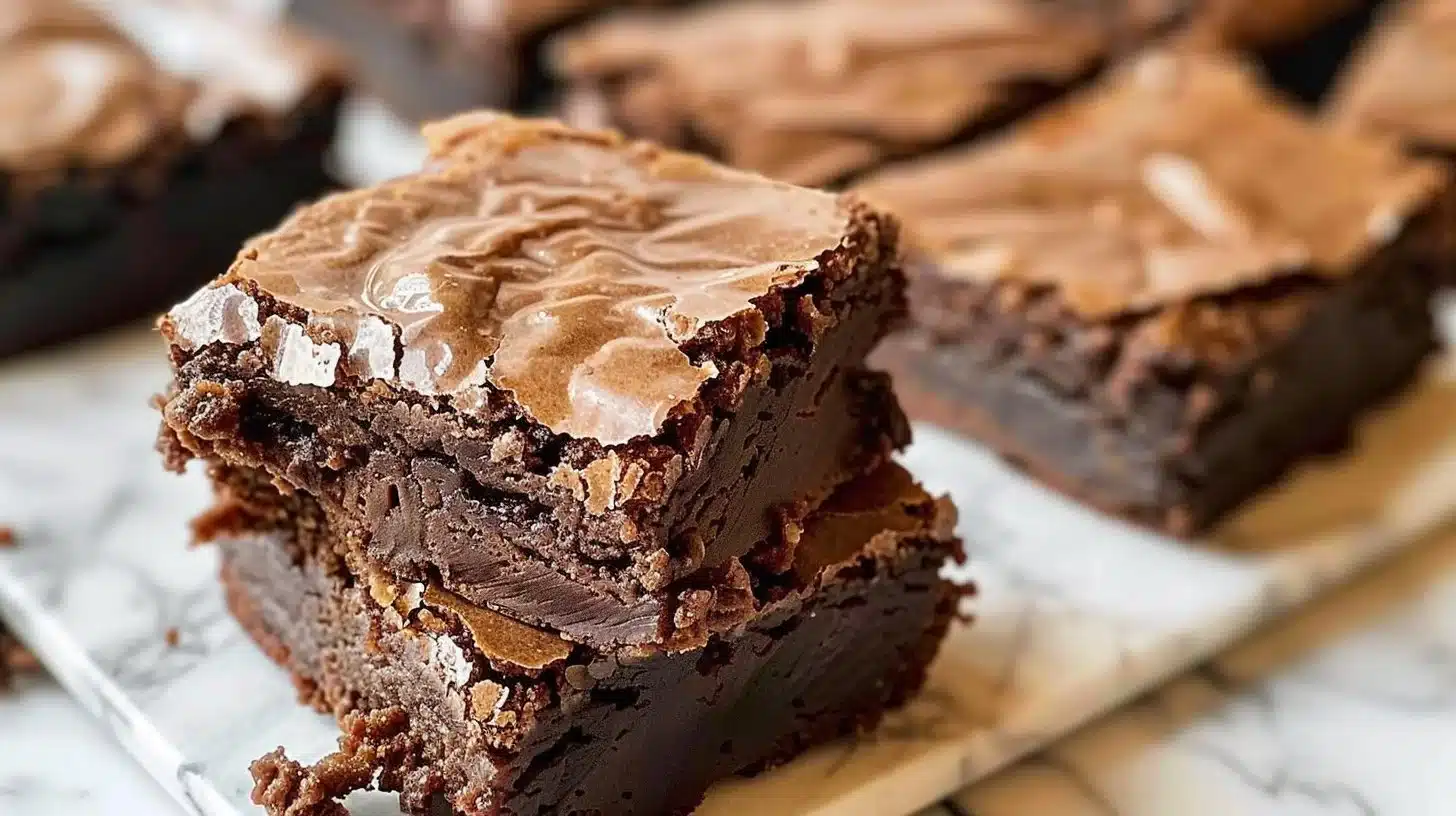 Delicious Lunch Lady Brownie recipe with fudgy chocolate texture