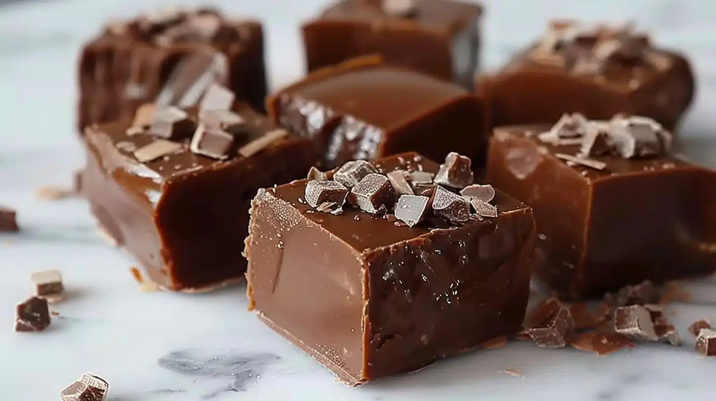 Delicious homemade 3-Minute fudge ready to enjoy