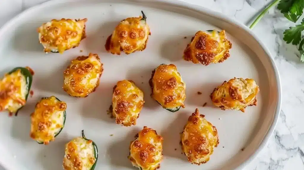 Delicious Cheddar Jalapeno Bites served on a plate as a perfect snack option
