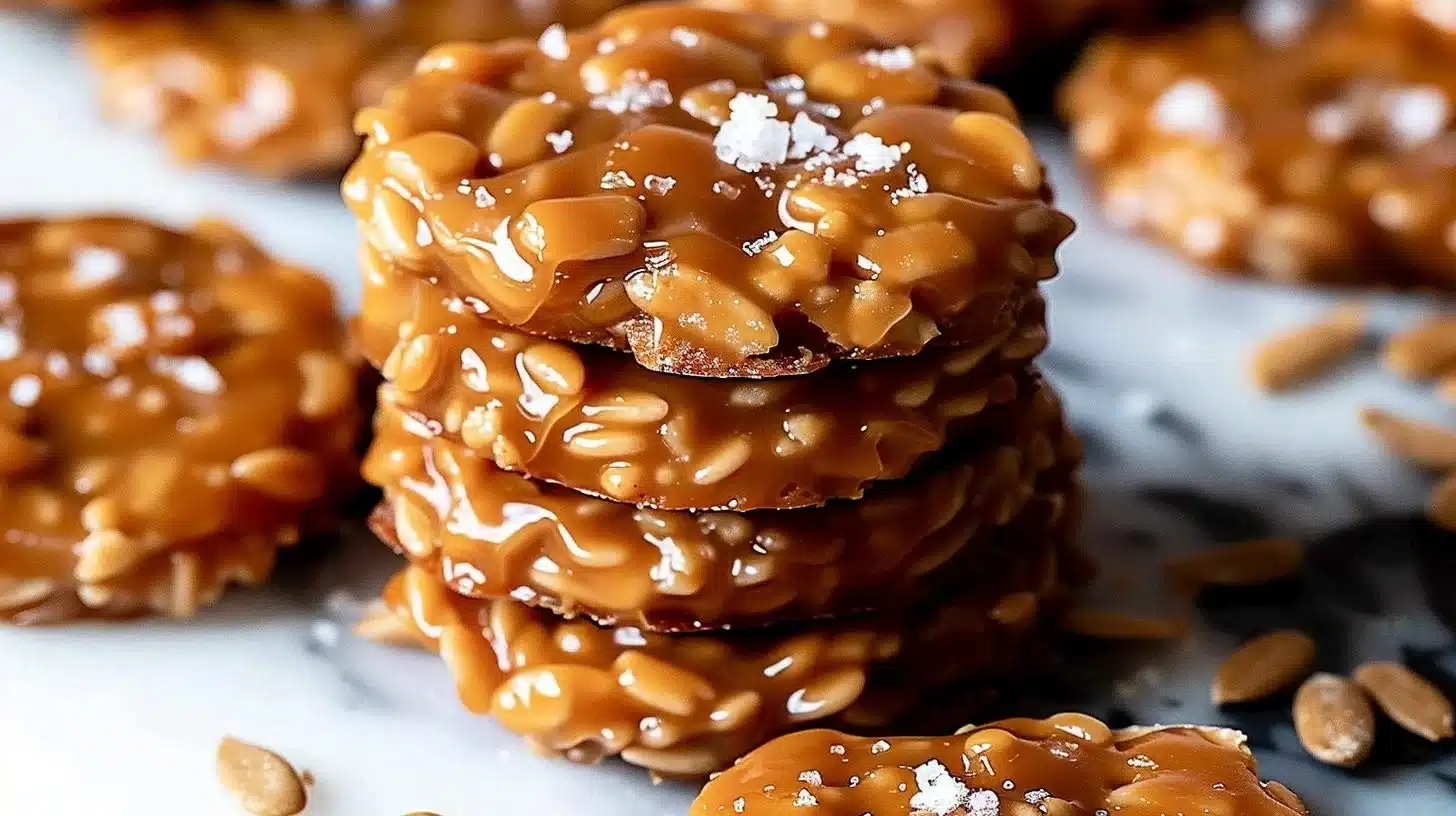 Delicious salted caramel cookies with a perfect balance of sweet and salty flavors.
