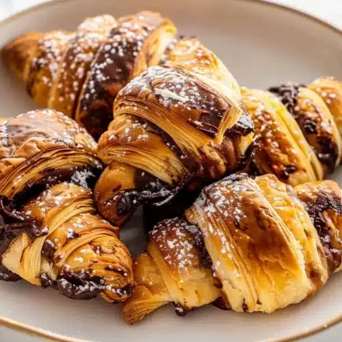 Delicious Chocolate Rugelach pastries with rich chocolate filling.