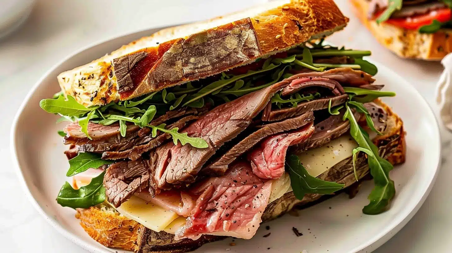 Double-Decker Roast Beef Sandwich