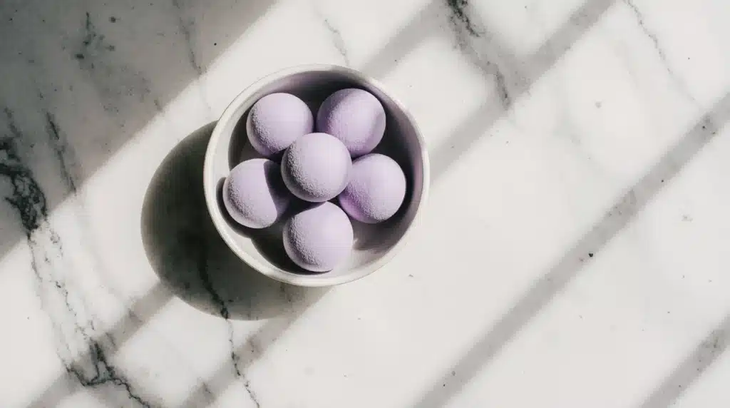 Lavender bath bombs for relaxing and soothing baths