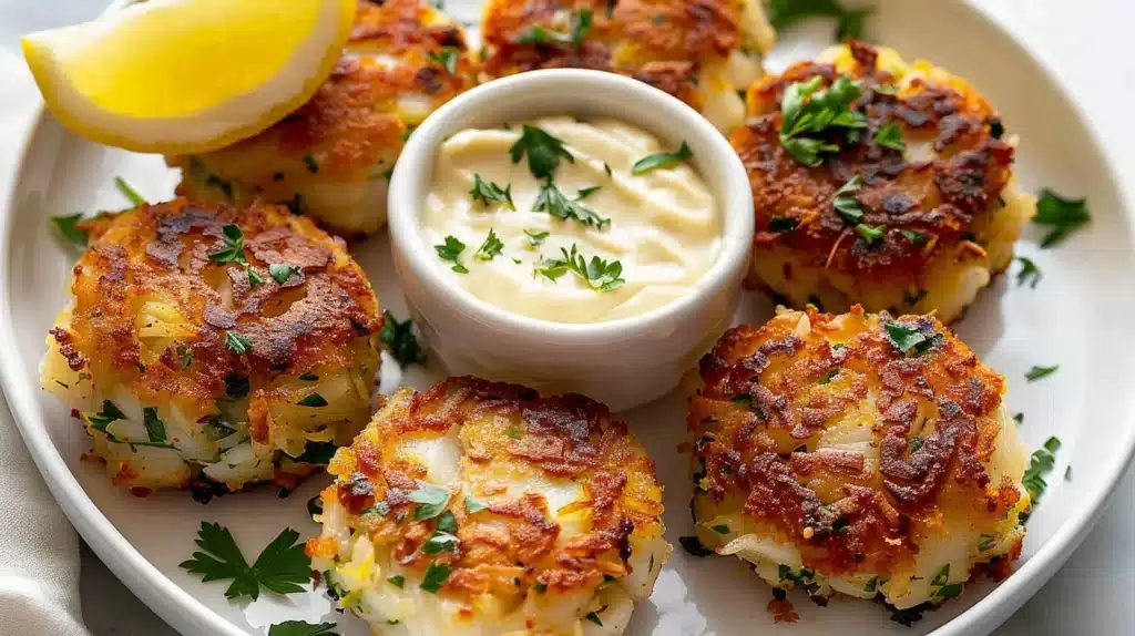 Restaurant-Style Crab Cakes with Zesty Lemon Aioli