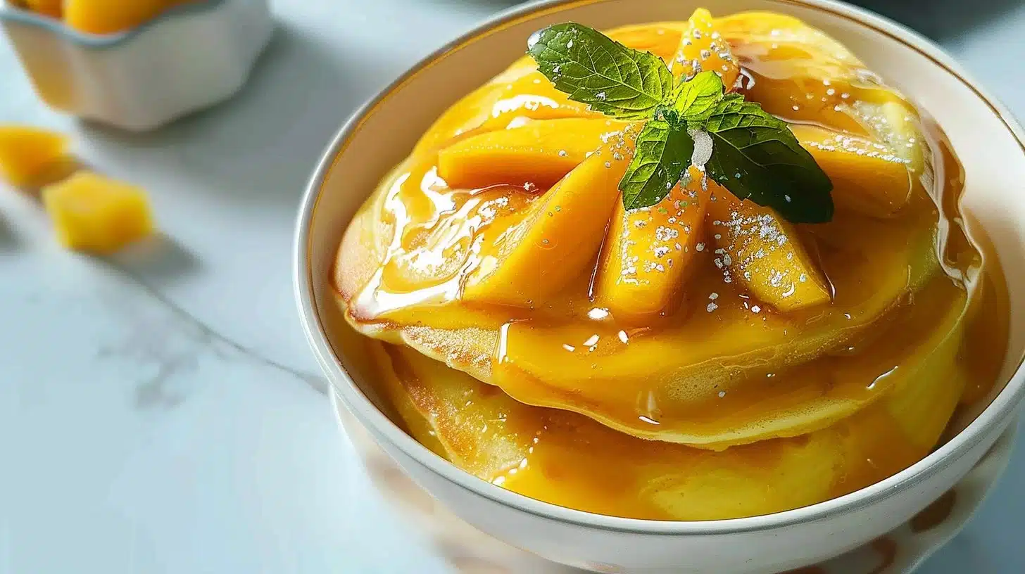 Mango Pancakes – Light, Creamy & Hong Kong-Style Dessert Bliss