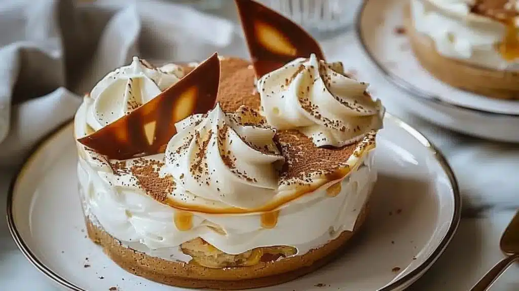 Delicious biscuit cake topped with cream cheese frosting, perfect for dessert.