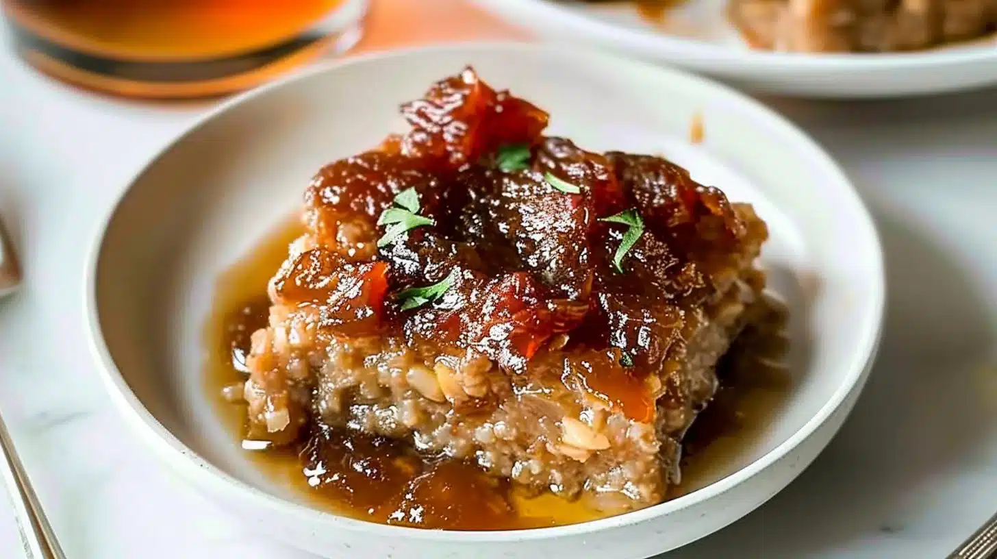 A delicious serving of Biko, a traditional Filipino rice cake made with rice and coconut.