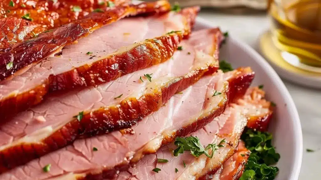 Instant Pot bone-in ham cooked to perfection in a flavorful glaze