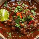 Delicious Mexican Birria served with fresh toppings and tortillas