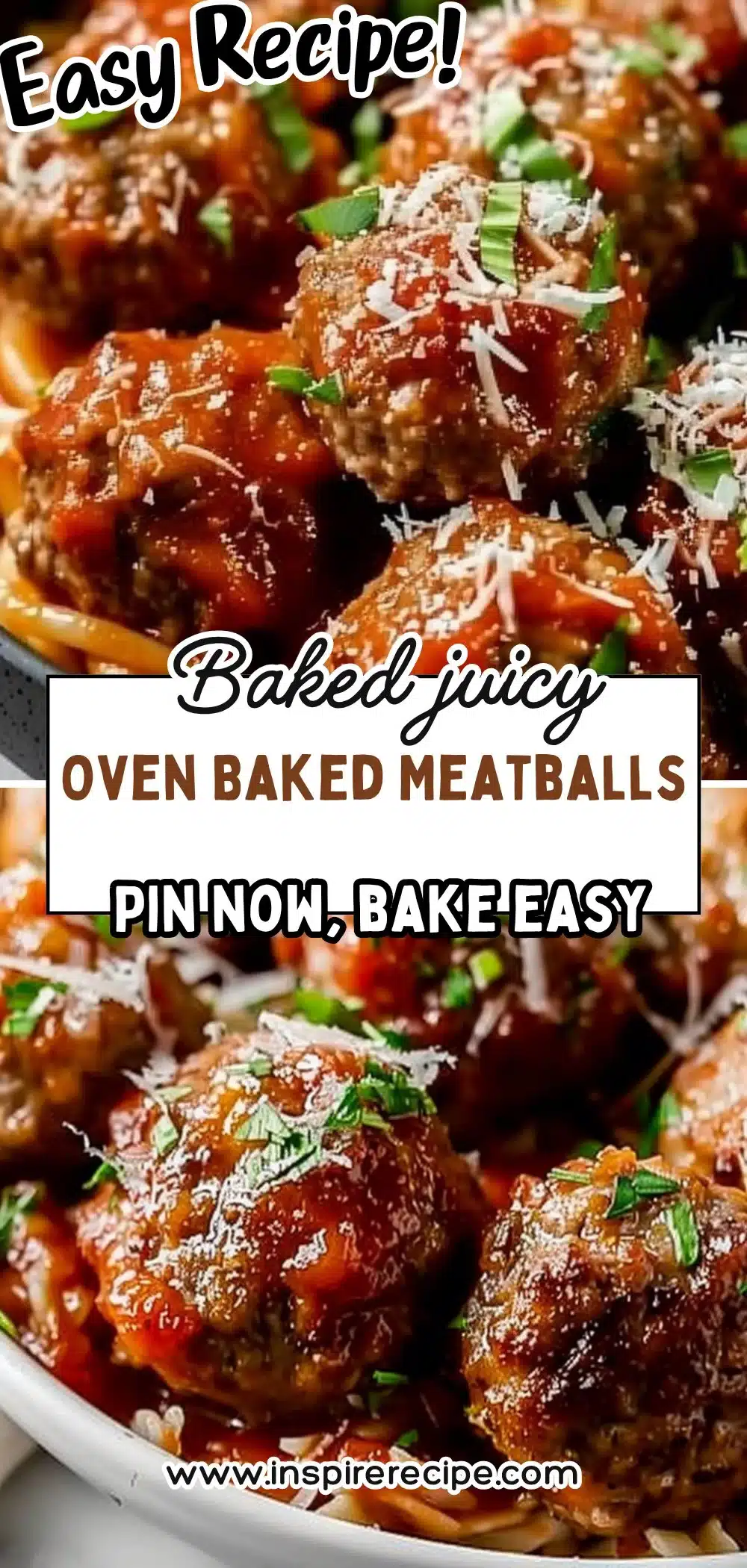 Plate of delicious oven baked meatballs served with sauce and herbs