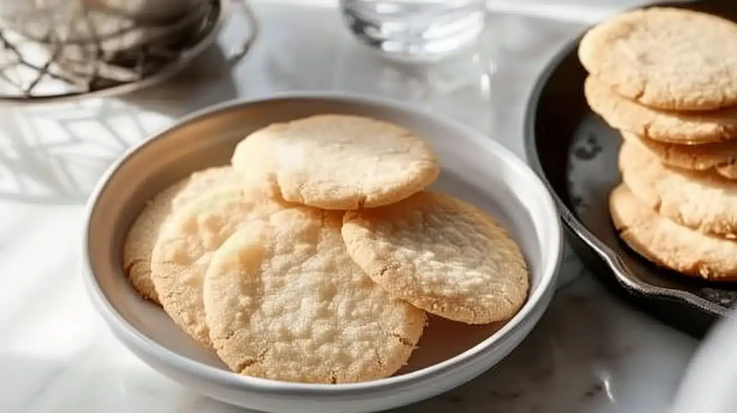 Warm and delicious Skillet Sugar Cookie served in a cast iron skillet.