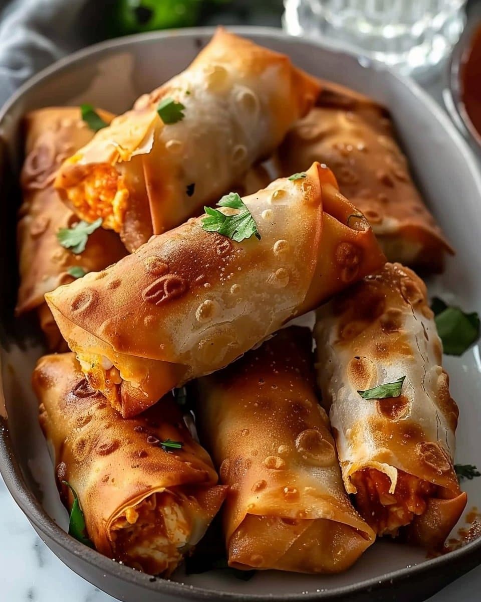 Buffalo Chicken Egg Rolls