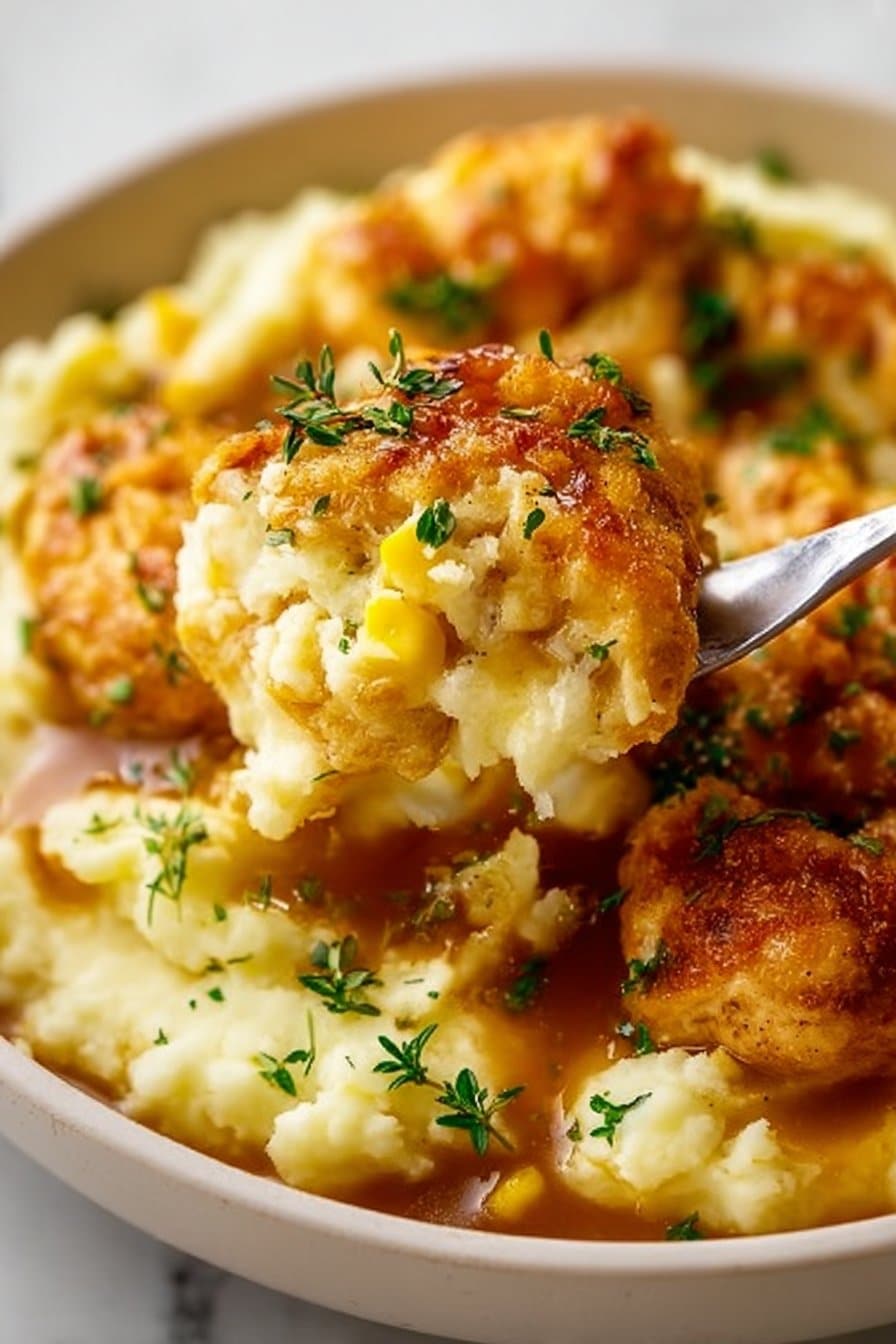 Homestyle Chicken Mashed Potato Bowls