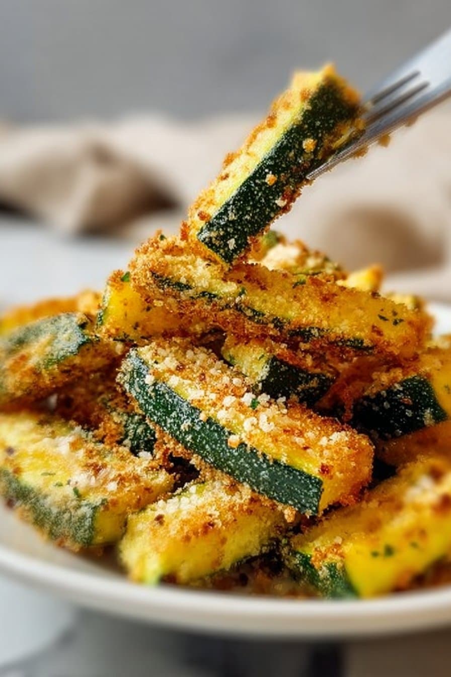 Easy Crispy Parmesan Zucchini Fries