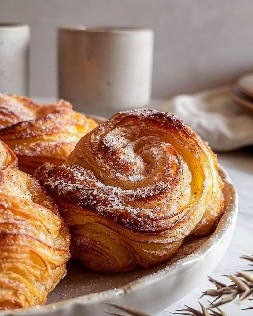 Flaky Cruffins with Sweet Cinnamon Sugar Filling