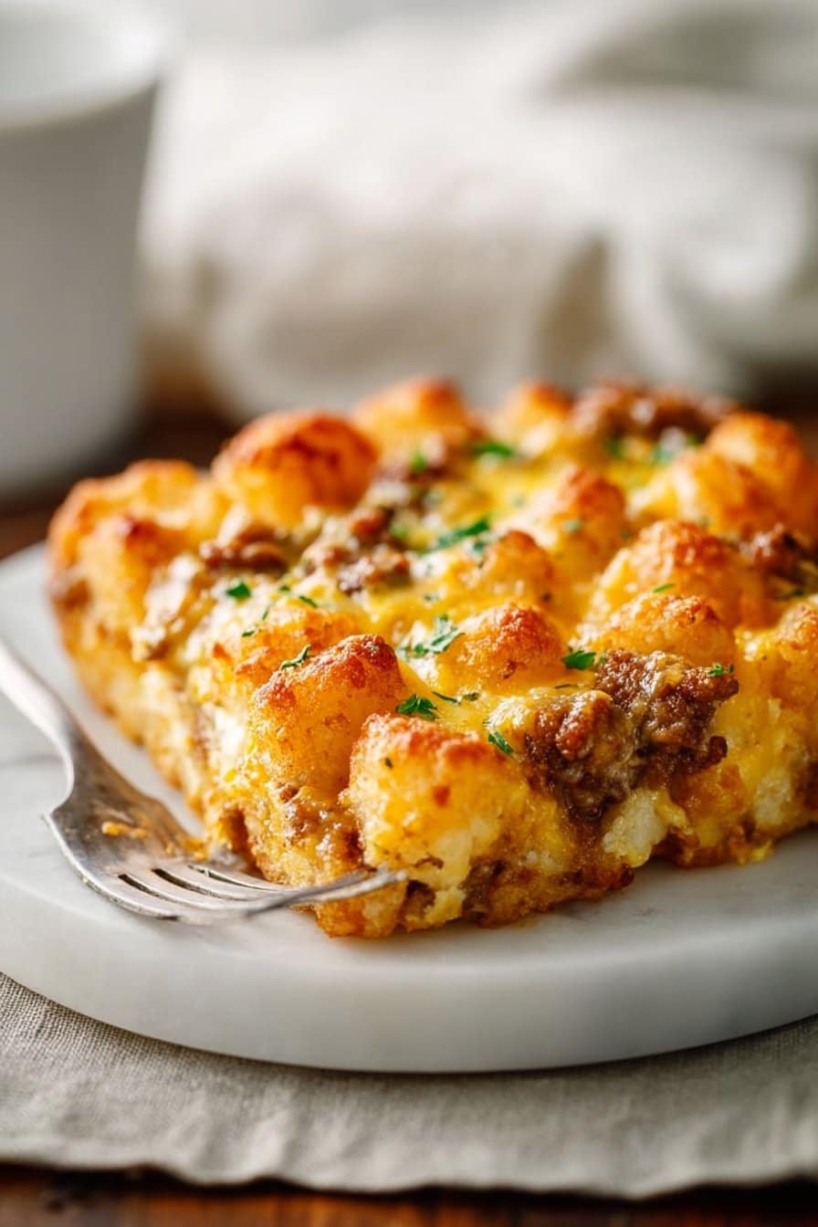 Tater Tot Sausage Breakfast Casserole