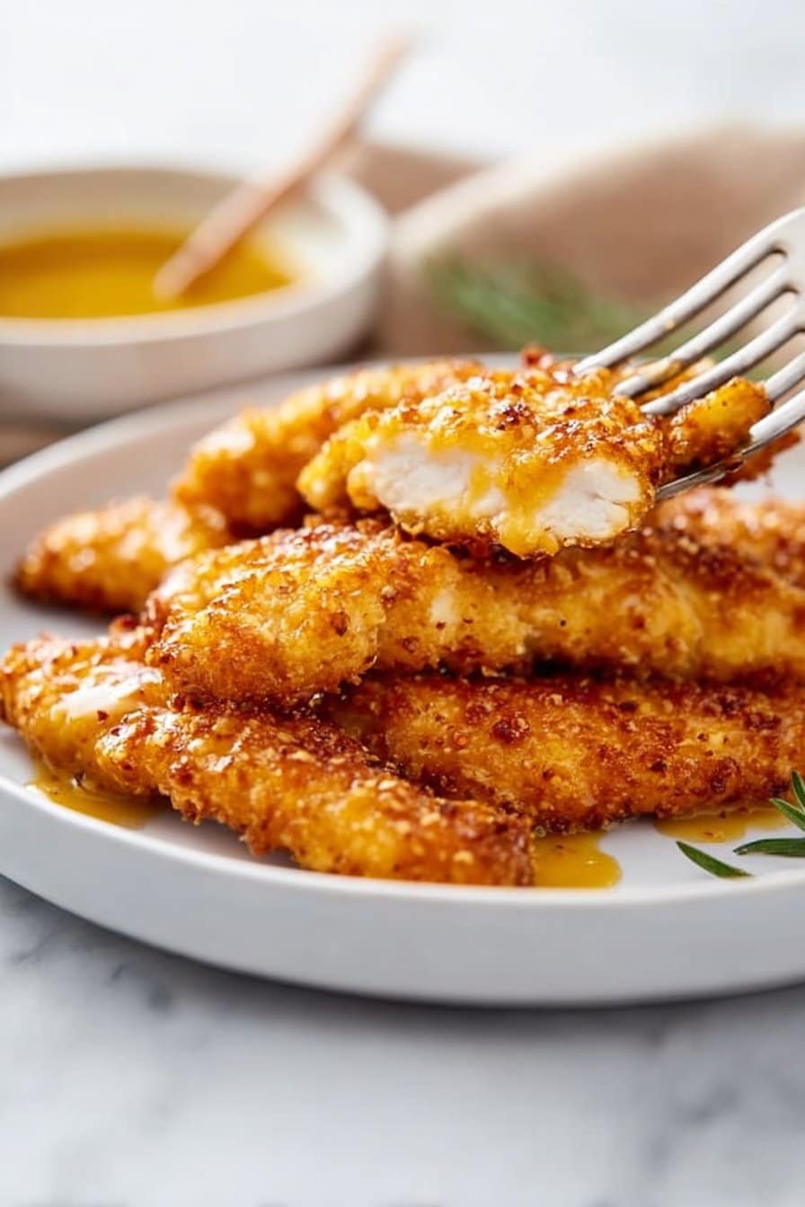 Honey Mustard Baked Chicken Strips