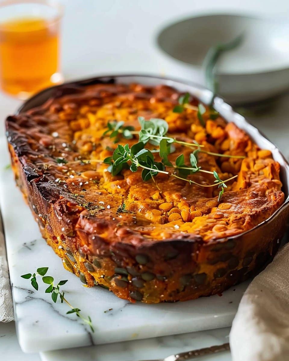 Pumpkin Curry Lentil Loaf