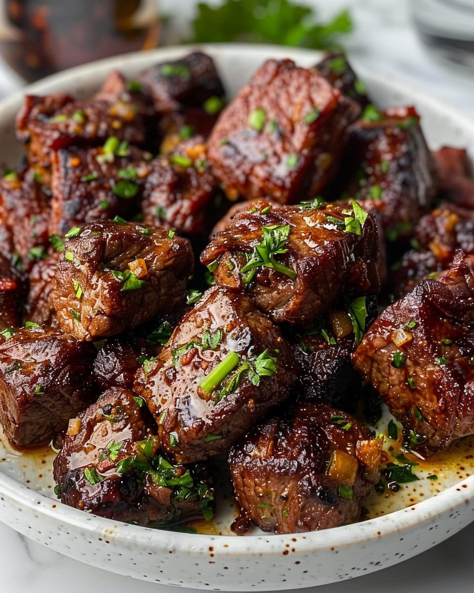 Air Fryer Garlic Butter Steak Bites