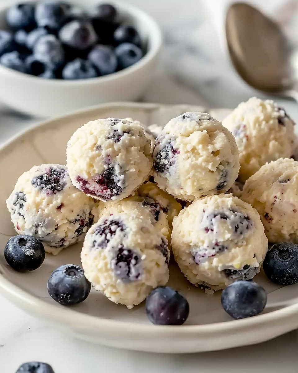 Lemon Blueberry Cottage Cheese Protein Bites