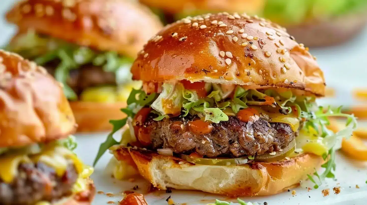 Delicious Big Mac Sliders served on a platter