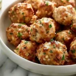 Classic Bisquick sausage balls recipe with golden-brown exterior and cheesy texture.