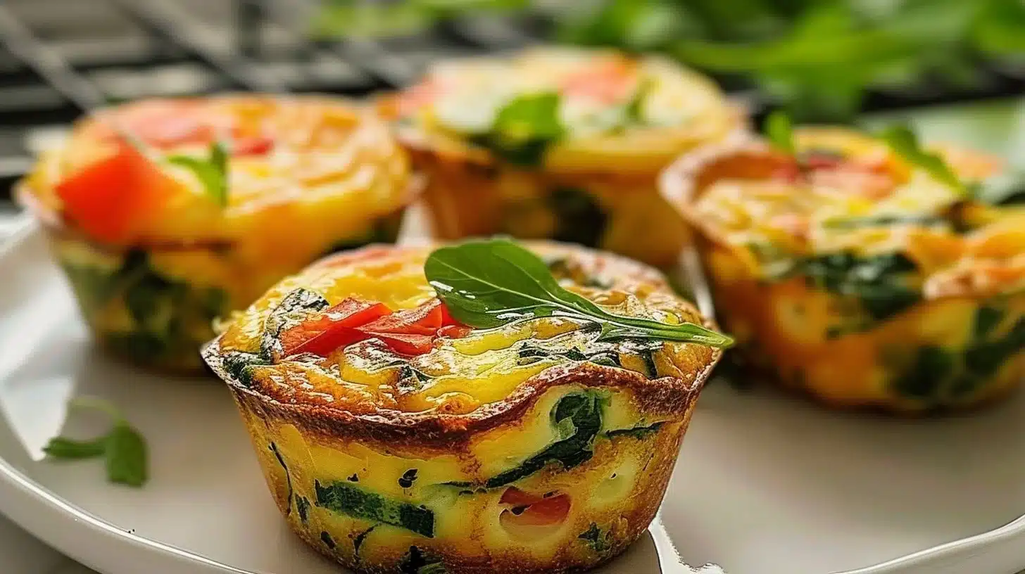 Delicious veggie egg muffins, perfect for a healthy breakfast boost.