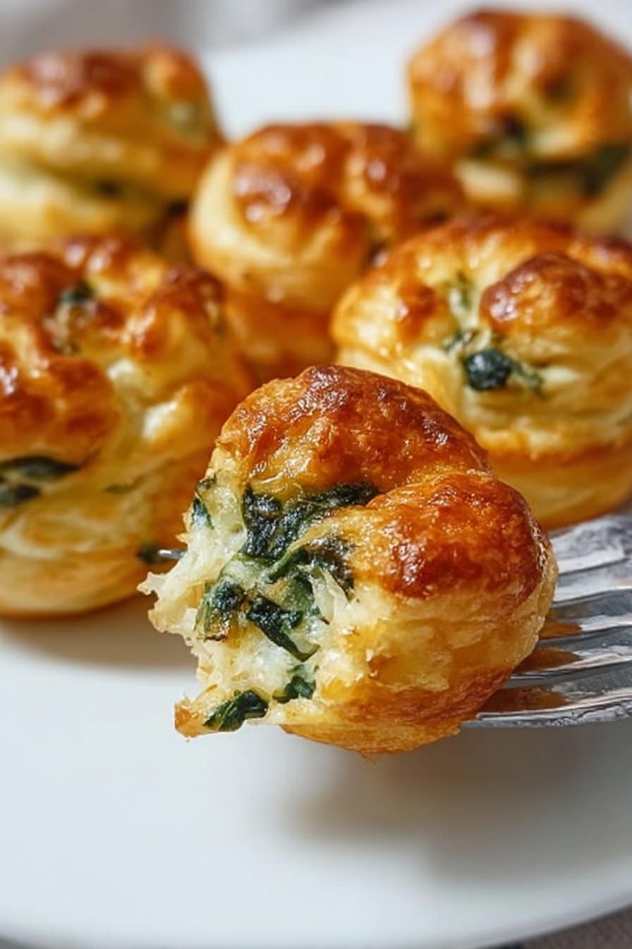Irresistible Mini Spinach and Cheese Puffs