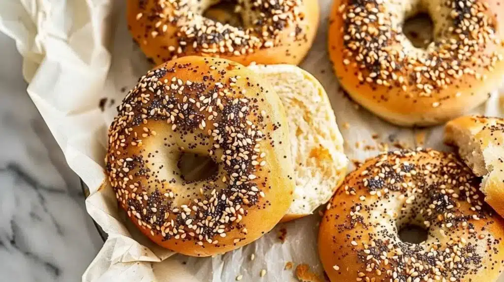 Easy homemade bagels recipe without yeast, perfect for breakfast.