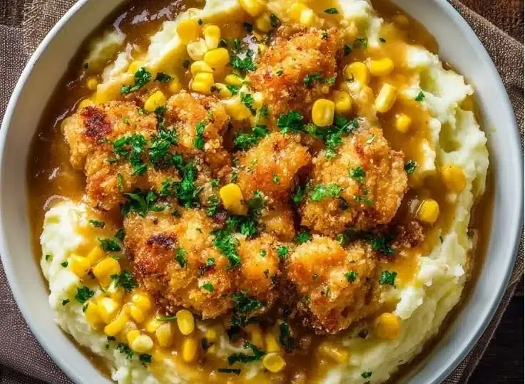 Delicious homestyle chicken mashed potato bowls with tender chicken and creamy potatoes