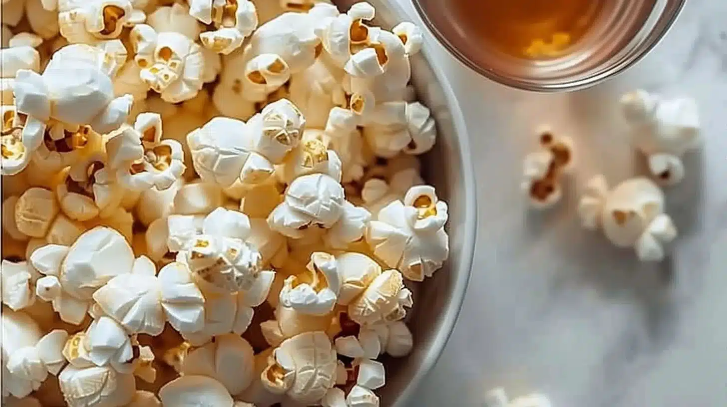 Delicious butterbeer popcorn inspired by Harry Potter