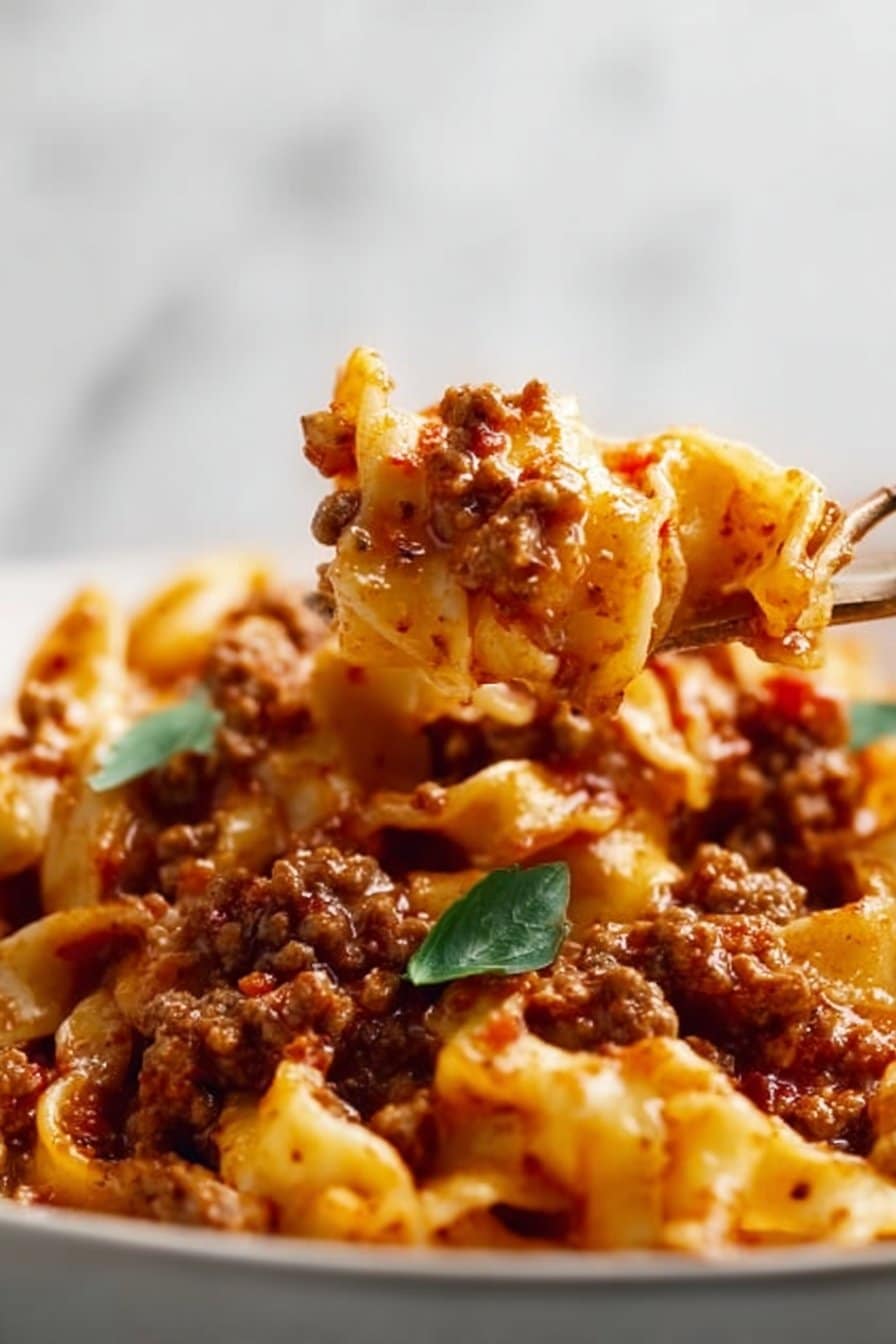 Creamy Ground Sausage Pasta