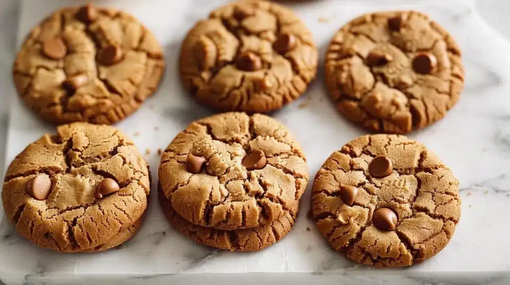 Delicious Reese's peanut butter cookies topped with chocolate