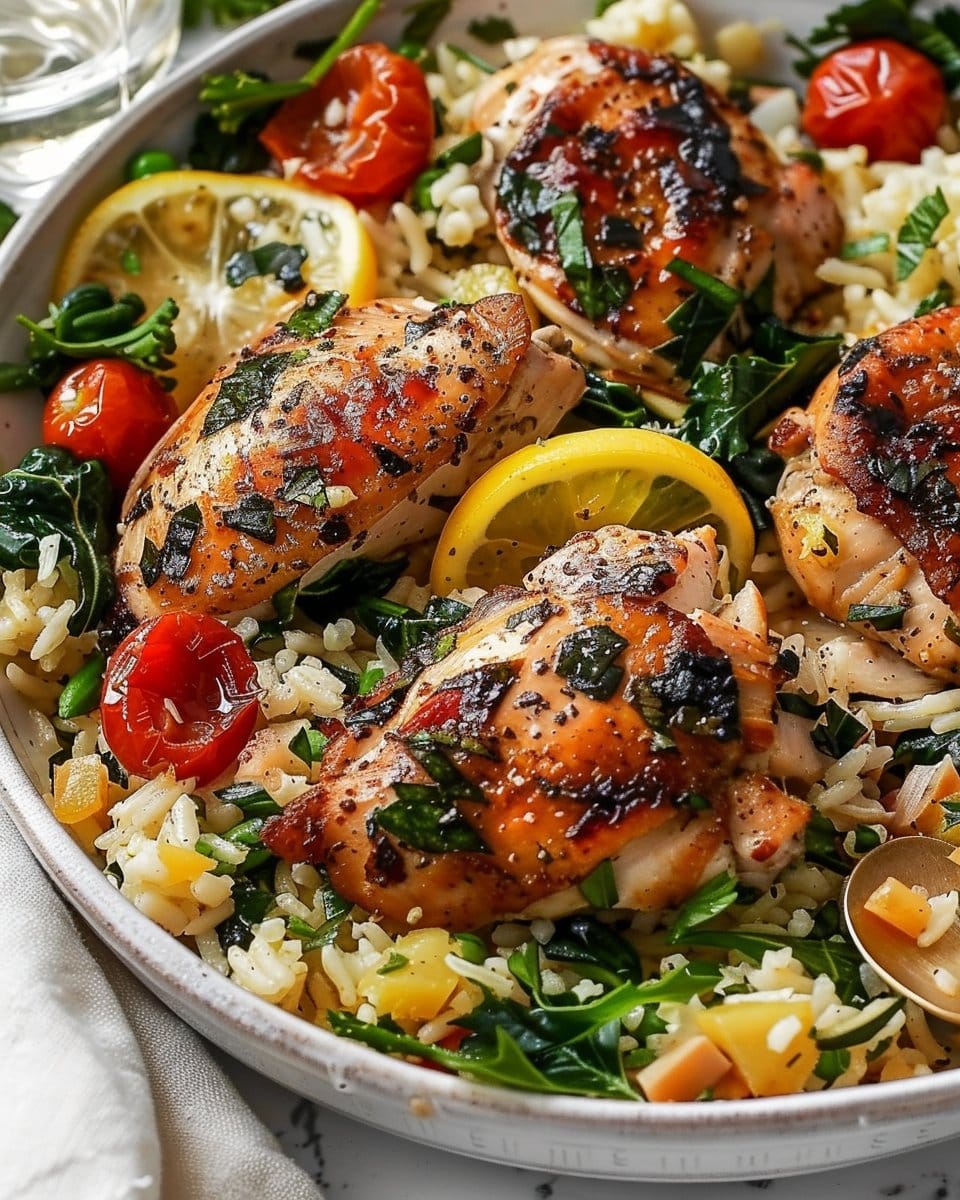 Greek Chicken and Lemon Rice