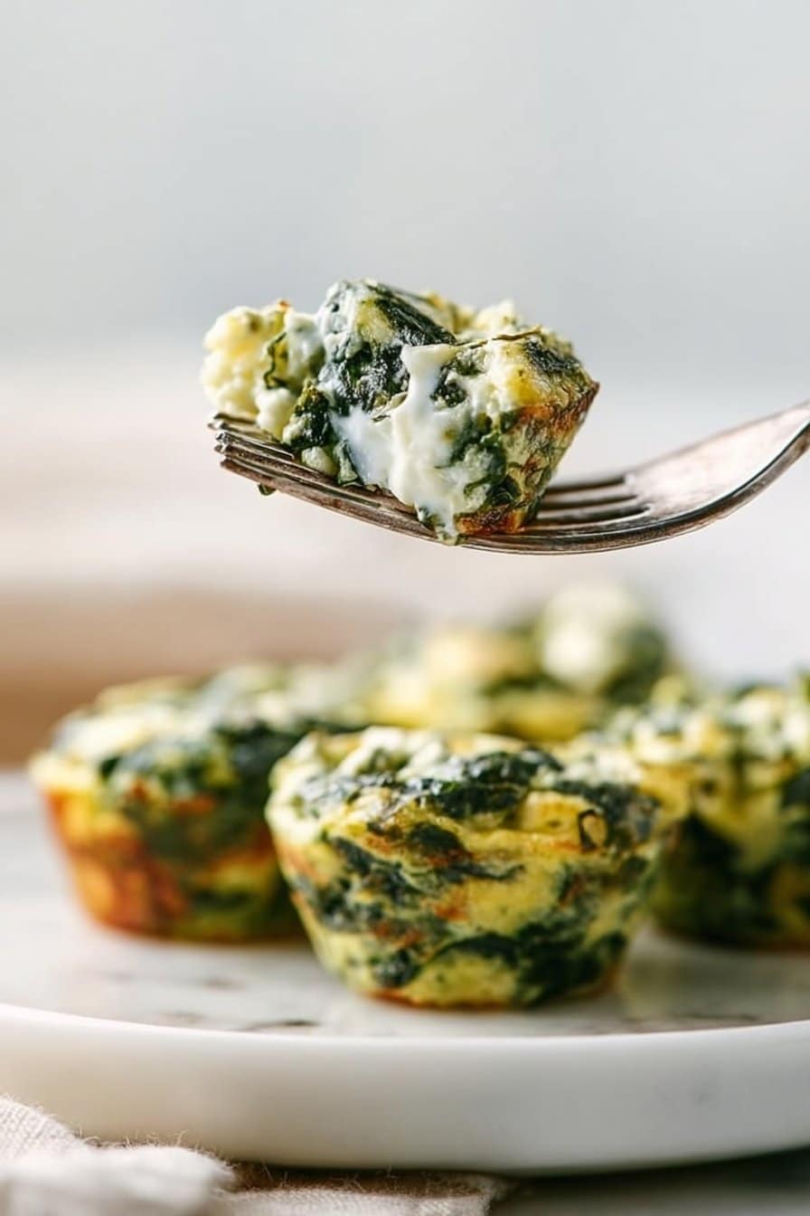Spinach Feta Snack Bites with Yogurt