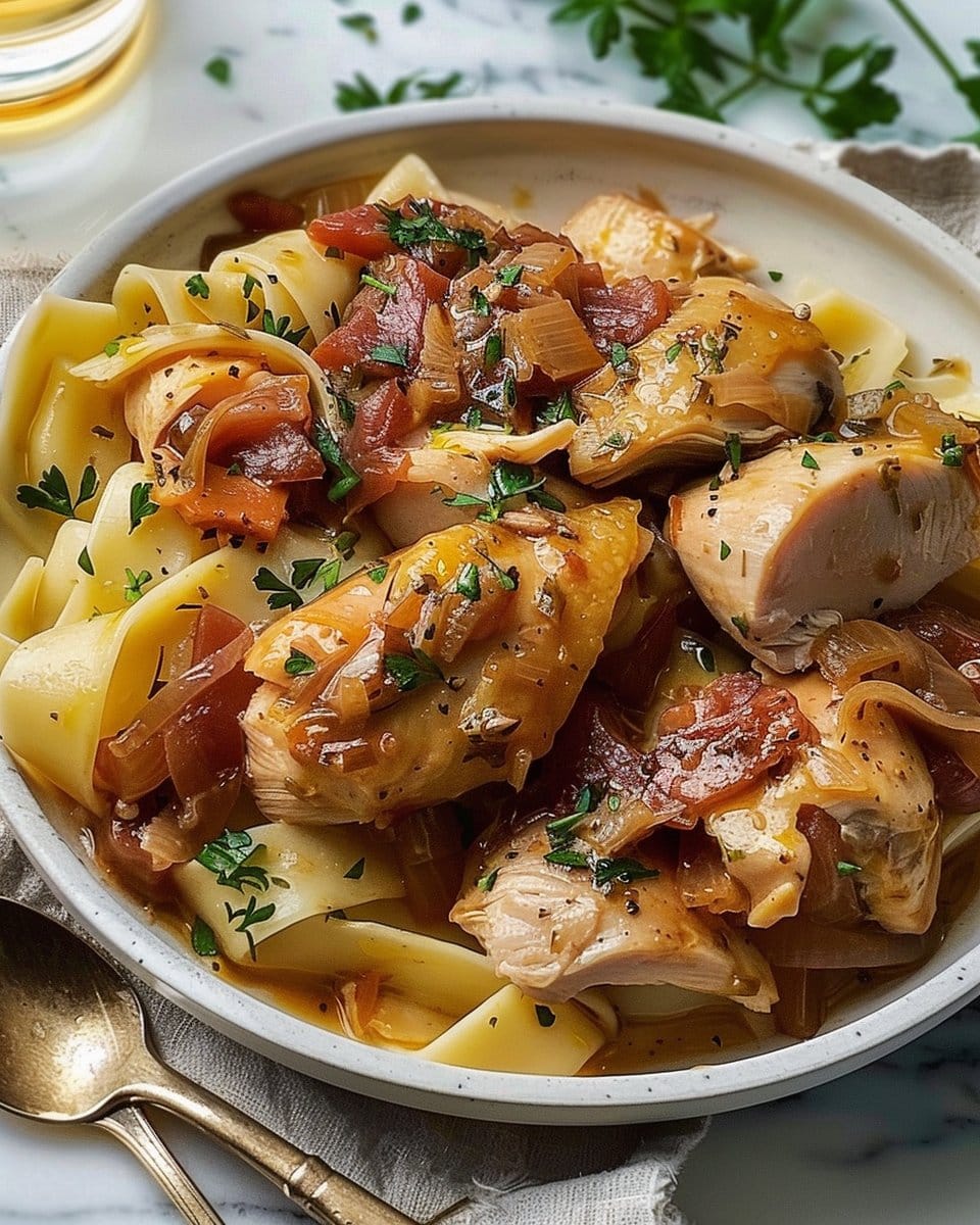 Chicken Boscaiola translates to "Chicken Woodsman" in English.