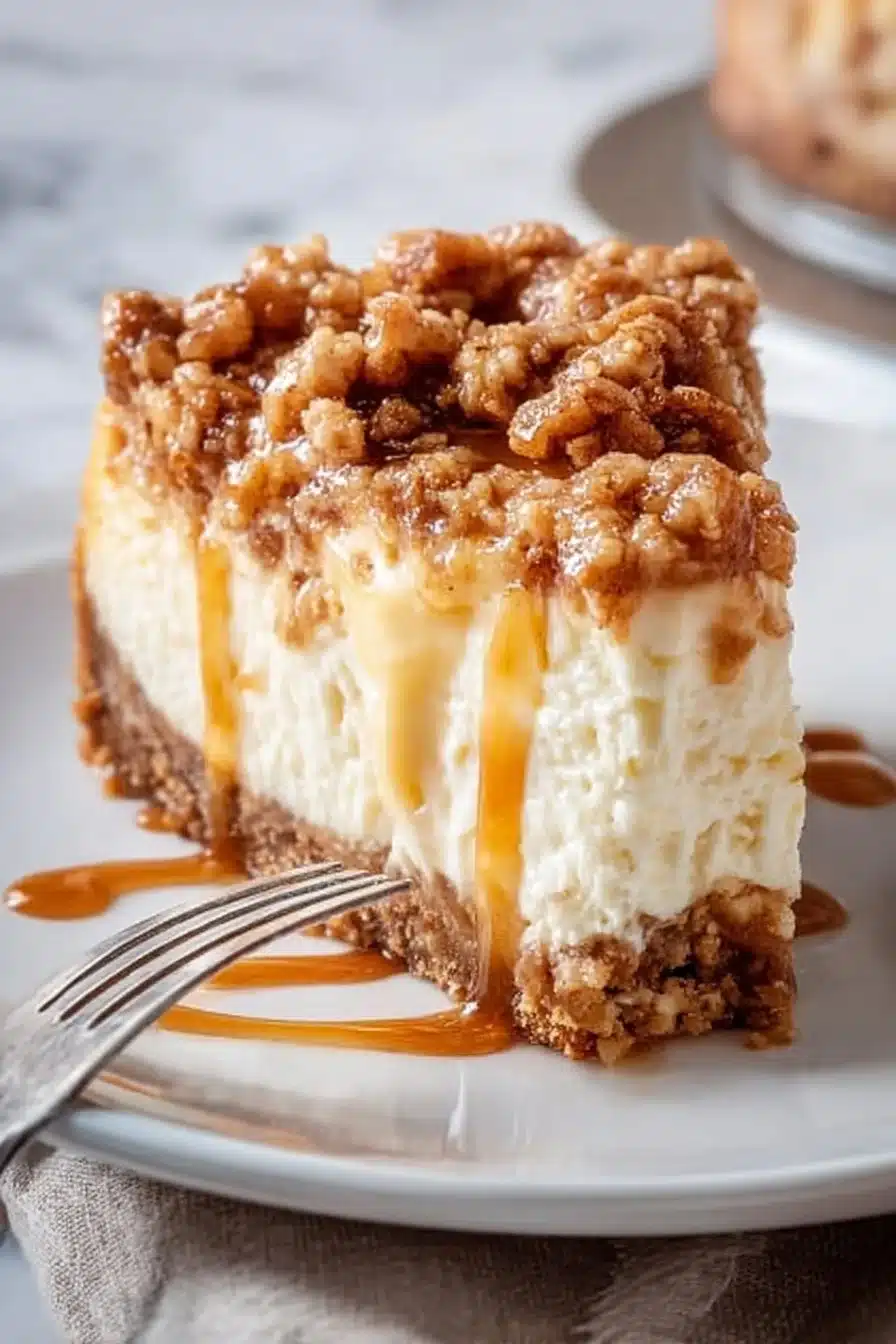 Apple Crisp Cheesecake