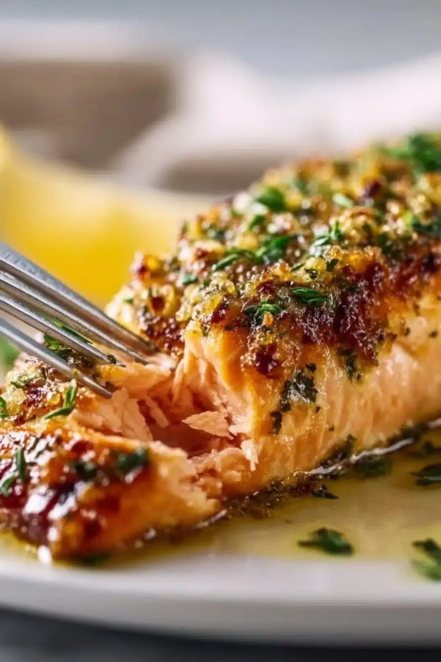 Baked Salmon with Herb-Butter Crust