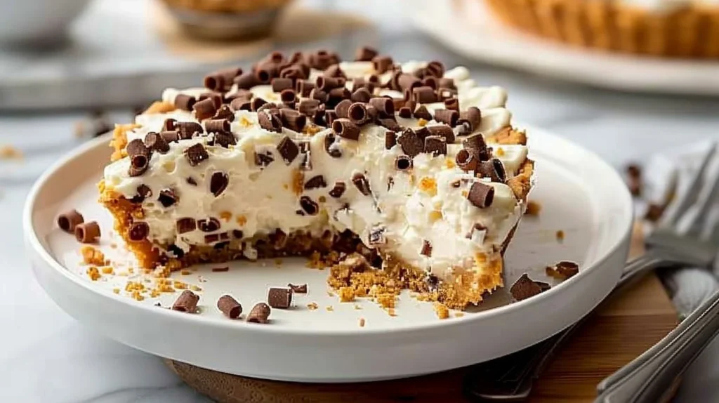 Delicious Cannoli Cheesecake Pie with creamy filling and crust