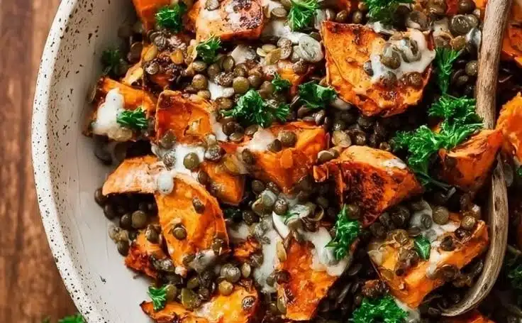 Caramelized Sweet Potato and Lentil Salad