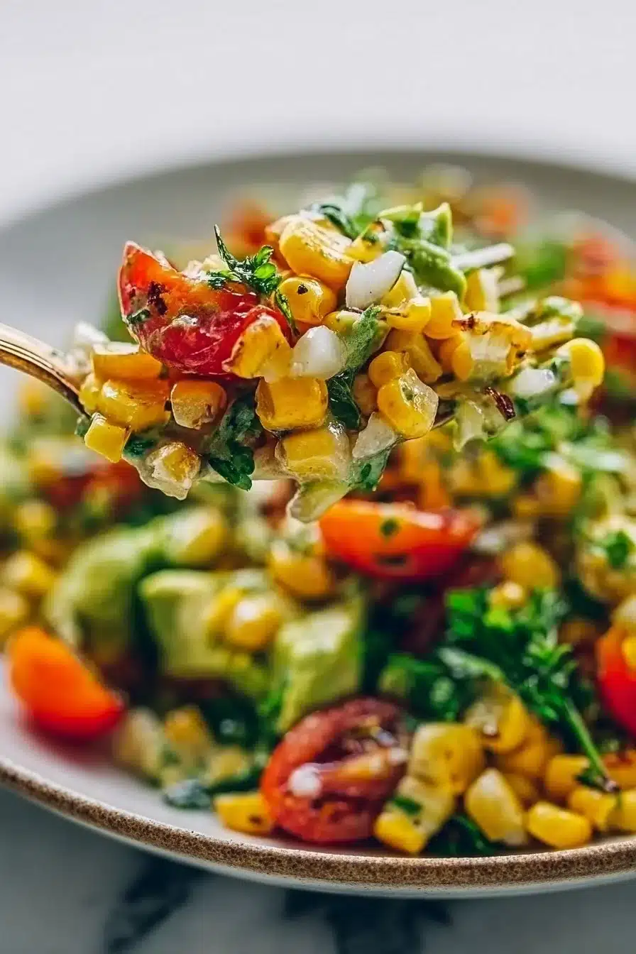 Charred Sweet Corn and Avocado Salad