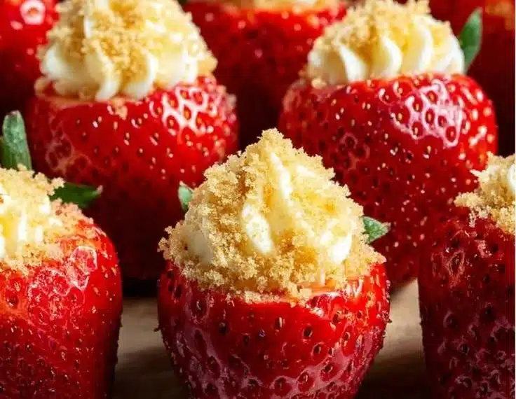 Cheesecake Stuffed Strawberries