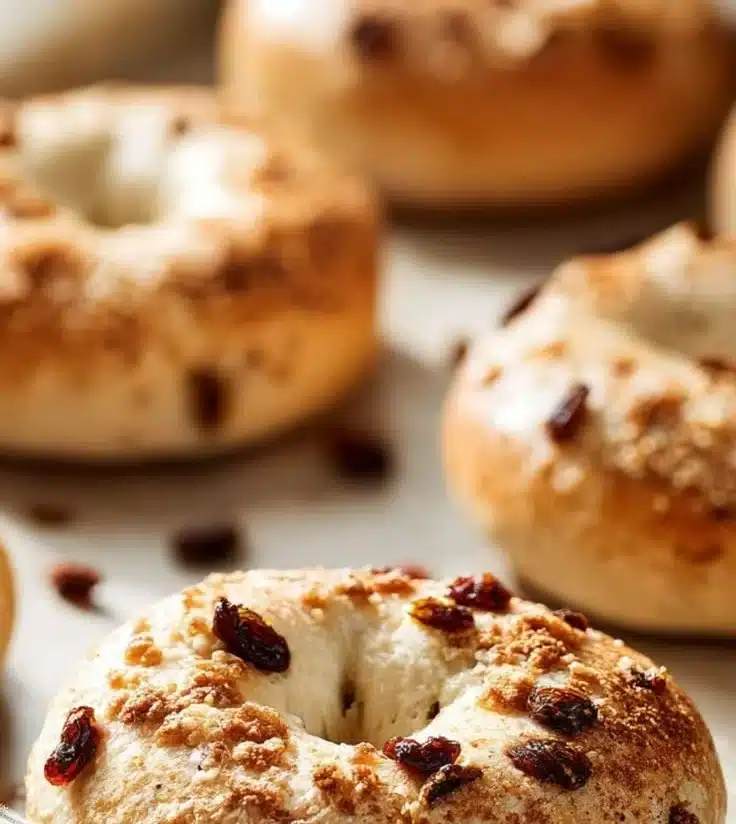Cinnamon Raisin Greek Yogurt Bagels