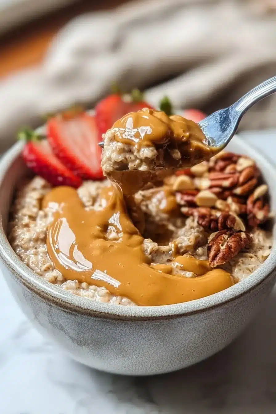 Cozy Warm Peanut Butter Oatmeal Bowl That Boosts Your Morning