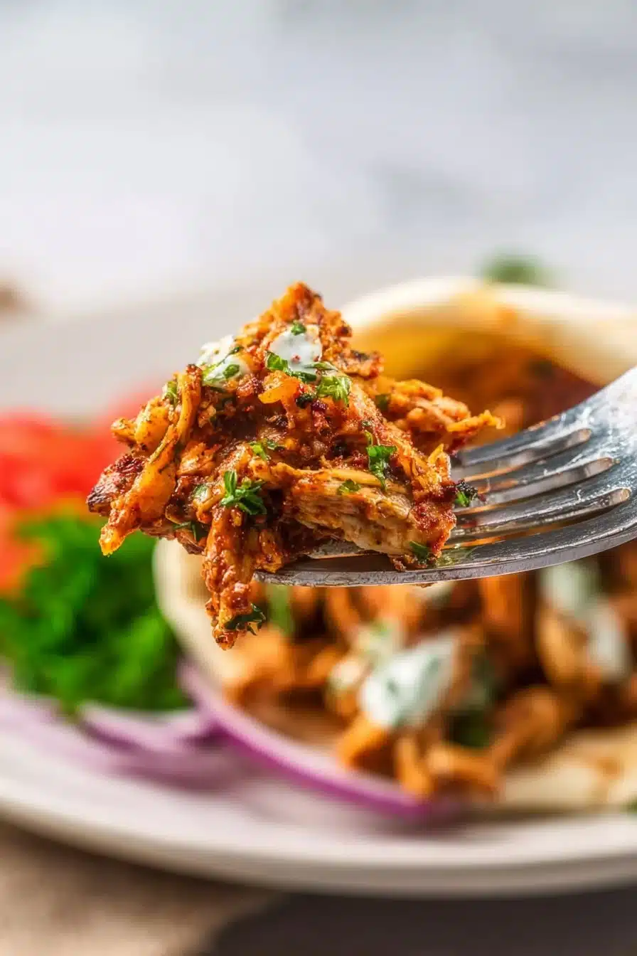 Crockpot Chicken Shawarma