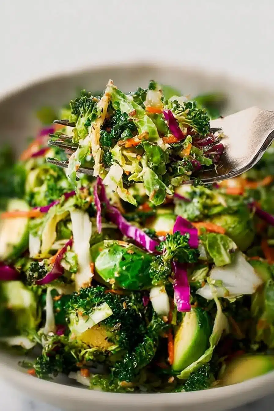 Crunchy Brussels Sprouts and Broccoli Salad